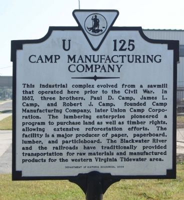 Camp Manufacturing Company Marker image. Click for full size.