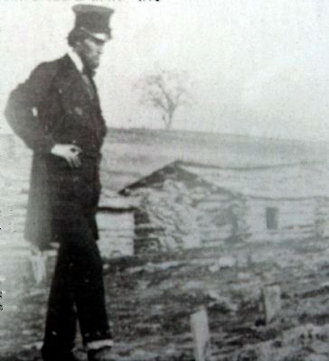 Abraham Lincoln views soldier graves at Bull Run, 1862 image. Click for full size.