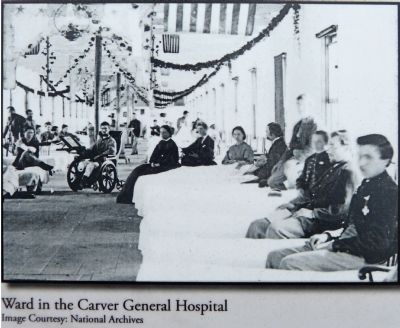Ward in the Carver General Hospital. Click for full size. Ward in the Carver General Hospital image. Click for full size.