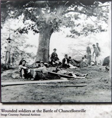 Wounded Soldiers at the Battle of Chancellorsville. Click for full size. Wounded Soldiers at the Battle of Chancellorsville image. Click for full size.