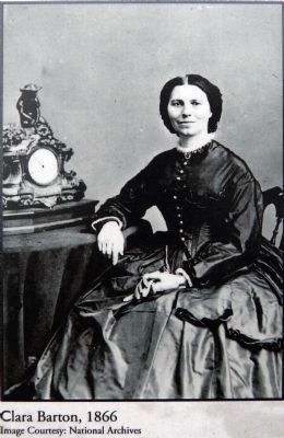Clara Barton, 1866. Click for full size. Clara Barton, 1866 image. Click for full size.