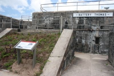 Battery Thomas (1898-1917) Marker. Click for full size. Battery Thomas (1898-1917) Marker image. Click for full size.