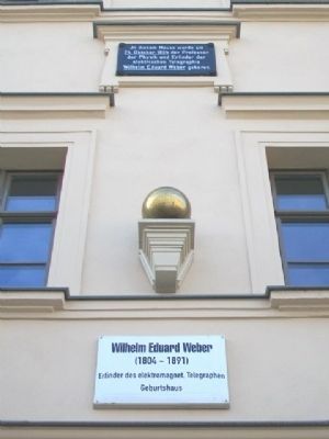 Wilhelm Eduard Weber Marker image. Click for full size.