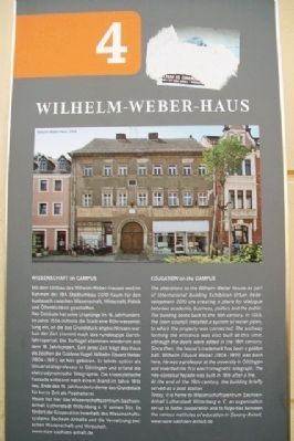 Wilhelm-Weber-Haus Marker Detail. Click for full size. Wilhelm-Weber-Haus Marker Detail image. Click for full size.