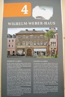 Wilhelm-Weber-Haus Marker Detail image. Click for full size.