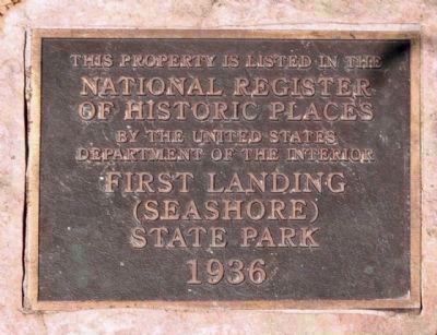 First Landing State Park right Marker. Click for full size. First Landing State Park right Marker image. Click for full size.