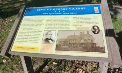 Senator George Vickers Marker image. Click for full size.