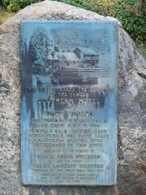 Southern Hotel and Stage Station Marker image. Click for full size.