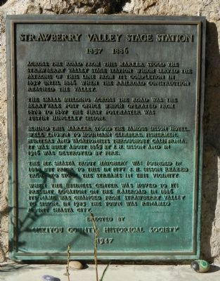Strawberry Valley Stage Station Marker. Click for full size. Strawberry Valley Stage Station Marker image. Click for full size.