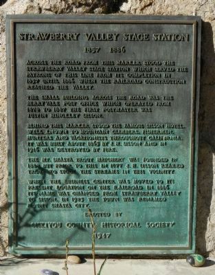 Strawberry Valley Stage Station Marker image. Click for full size.