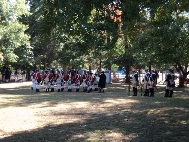 Reenactors at the National Park Armed Service Monument. Click for full size. Reenactors at the National Park Armed Service Monument image. Click for full size.