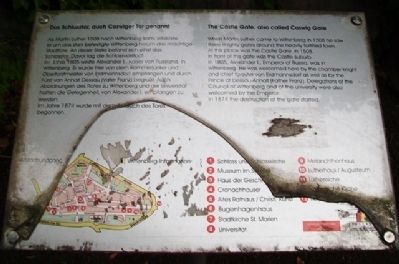 The Castle Gate, also called Coswig Gate Marker image. Click for full size.