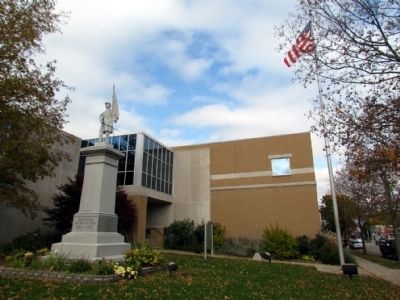 Allegan County Marker and Civil War Monument image. Click for full size.