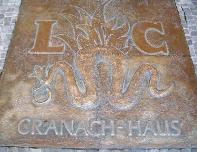 Cranach-Hof Sidewalk Inset Marker. Click for full size. Cranach-Hof Sidewalk Inset Marker image. Click for full size.