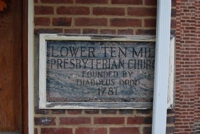 Reverend Thaddeus Dodd Marker at Lower Ten Mile Church. Click for full size. Reverend Thaddeus Dodd Marker at Lower Ten Mile Church image. Click for full size.