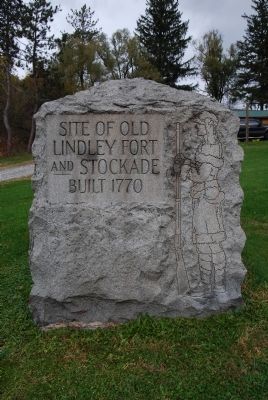 Site of Old Lindley Fort and Stockade Marker. Click for full size. Site of Old Lindley Fort and Stockade Marker image. Click for full size.