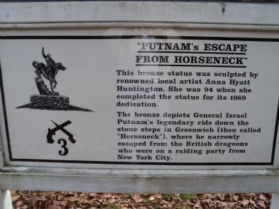 “Putnam’s Escape from Horseneck” Marker. Click for full size. “Putnam’s Escape from Horseneck” Marker image. Click for full size.