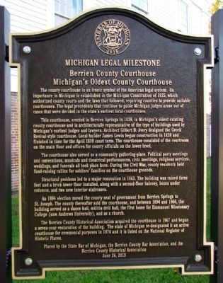 Berrien County Courthouse Marker. Click for full size. Berrien County Courthouse Marker image. Click for full size.