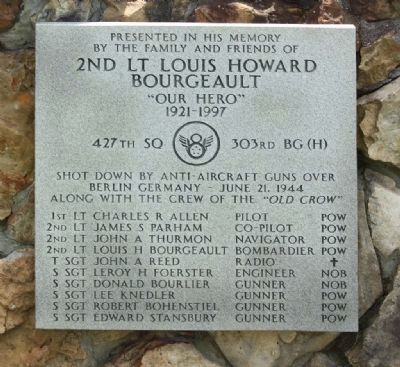 2nd Lt Louis Howard Bourgeault Marker image. Click for more information.
