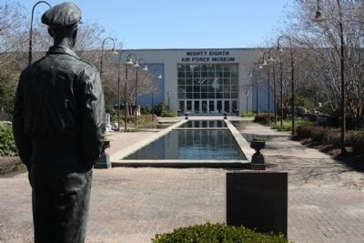 2nd Lt Louis Howard Bourgeault Marker Located at the Mighty Eighth Air Force Museum image. Click for full size.