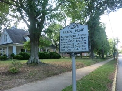 Bragg Home Marker. Click for full size. Bragg Home Marker image. Click for full size.