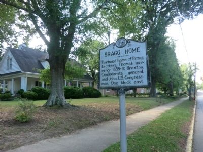 Bragg Home Marker image. Click for full size.