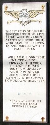 Covert World War II Memorial. Click for full size. Covert World War II Memorial image. Click for full size.