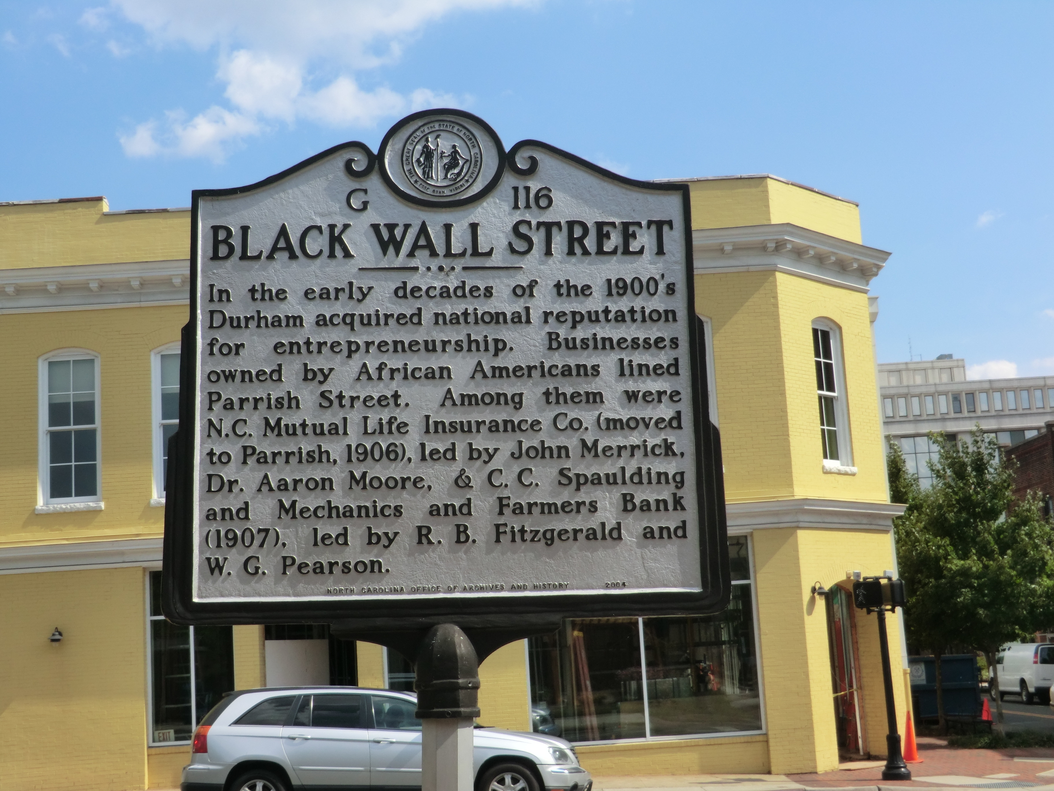 Black Wall Street Marker