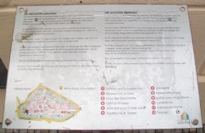 The Leucorea University / Die Universität Leucorea Marker. Click for full size. The Leucorea University / Die Universität Leucorea Marker image. Click for full size.