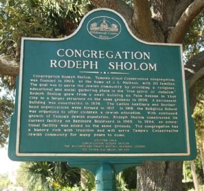 Congregation Rodeph Sholom Marker image. Click for full size.