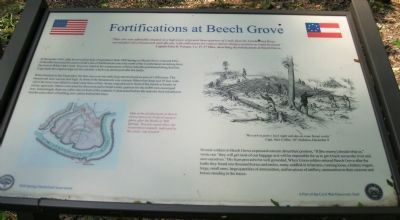 Fortifications at Beech Grove Marker. Click for full size. Fortifications at Beech Grove Marker image. Click for full size.