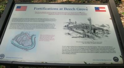 Fortifications at Beech Grove Marker image. Click for full size.