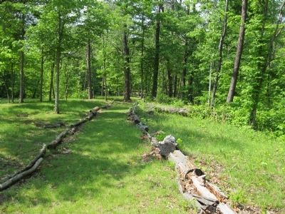 Trail to Fortifications Marker. Click for full size. Trail to Fortifications Marker image. Click for full size.