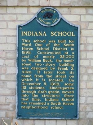 Indiana School Marker. Click for full size. Indiana School Marker image. Click for full size.