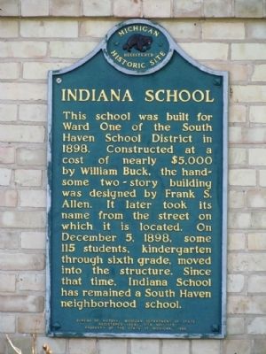 Indiana School Marker image. Click for full size.
