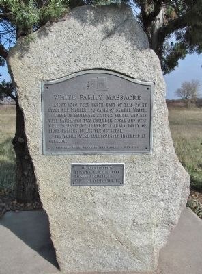 White Family Massacre Marker image. Click for full size.