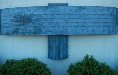 Coit Memorial Tower Marker, center panel. Click for full size. Coit Memorial Tower Marker, center panel image. Click for full size.