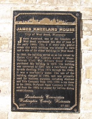 James Kneeland House Marker image. Click for full size.