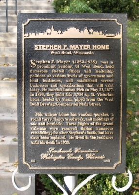 Stephan F. Mayer Home Marker image. Click for full size.