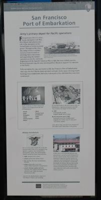San Francisco Port of Embarkation Marker. Click for full size. San Francisco Port of Embarkation Marker image. Click for full size.