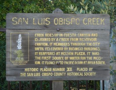 San Luis Obispo Creek Marker image. Click for full size.