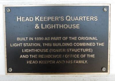 Head Keepers Quarters & Lighthouse Marker image. Click for full size.