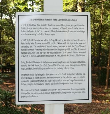 The Archibald Smith Plantation Home, Outbuildings and Grounds Marker. Click for full size. The Archibald Smith Plantation Home, Outbuildings and Grounds Marker image. Click for full size.