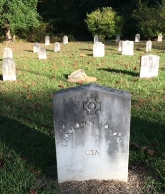 Confederate Unknown Soldier Marker (One of many) image. Click for full size.