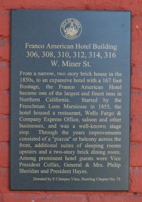 Franco American Hotel Building Marker image. Click for full size.