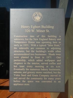 Henry Egbert Building Marker image. Click for full size.