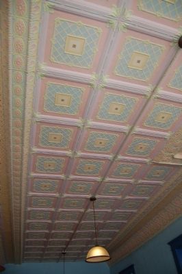 The tin ceiling inside the Chamberlain-Stimmel Building image. Click for full size.