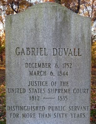Gabriel Duvall Headstone image. Click for full size.