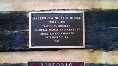 Walker-Ewing Log House Marker image. Click for full size.