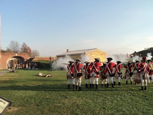 Battle in Fort Mifflin. Click for full size. Battle in Fort Mifflin image. Click for full size.